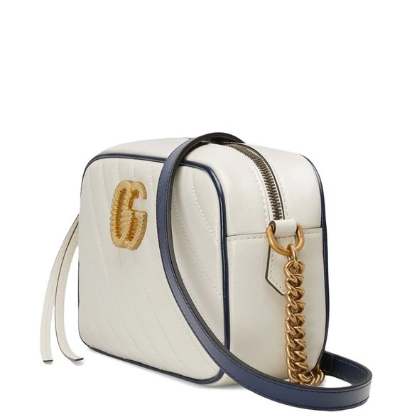 Gucci Small GG Marmont Shoulder Bag in White NEW IN DUSTBAG - Picture 4 of 5